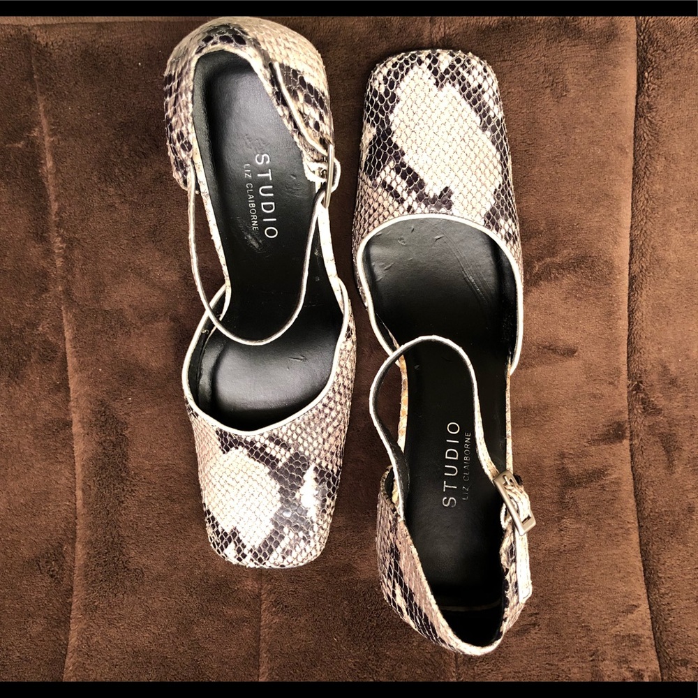Snakeskin Liz Claiborne heels